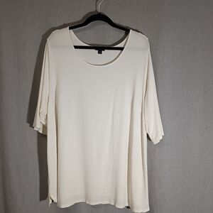 Whatever Collection Size 3X Elegant Cream Women's Top